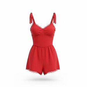 Show Me Your MuMu Scarlet Lace Romper